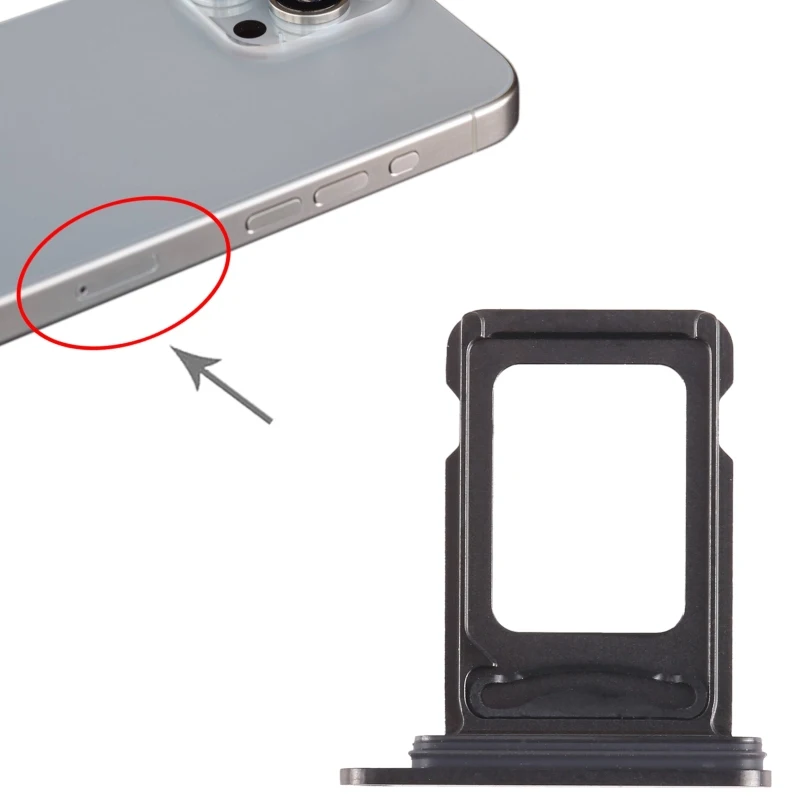 SIM + SIM Card Tray For iPhone 15 Pro Max Phone Dual Sim Card Tray Adapter Replacement Part