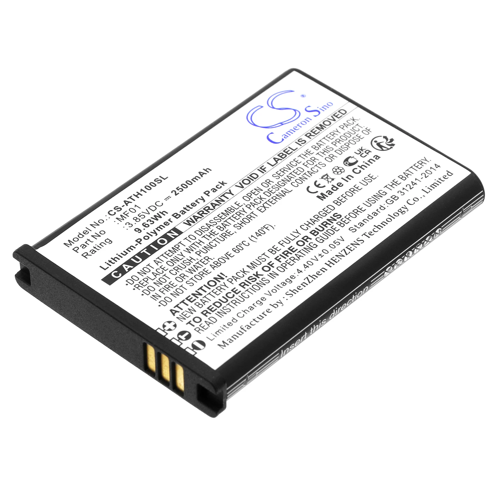 

Сменный аккумулятор CS для AT&T CT2MHS01, T-Mobile Hotspot TMO HS1, TMOHS1, Turbo Hotspot 2 711