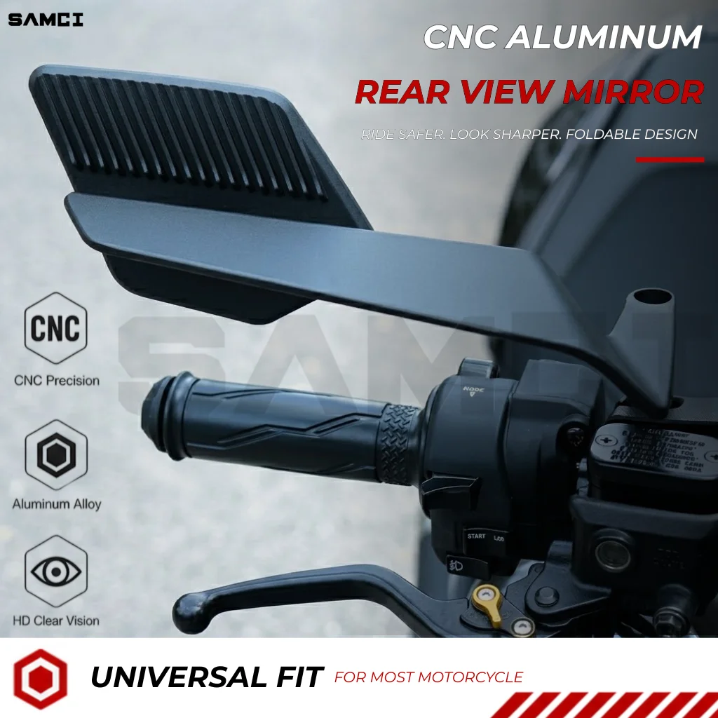 Motorcycle  Rearview Mirrors Universal Accessories CNC Aluminum Fold HD Rear Mirrors For YAMAHA NMAX155 Nmax V3 2015-2026 2025 ﻿