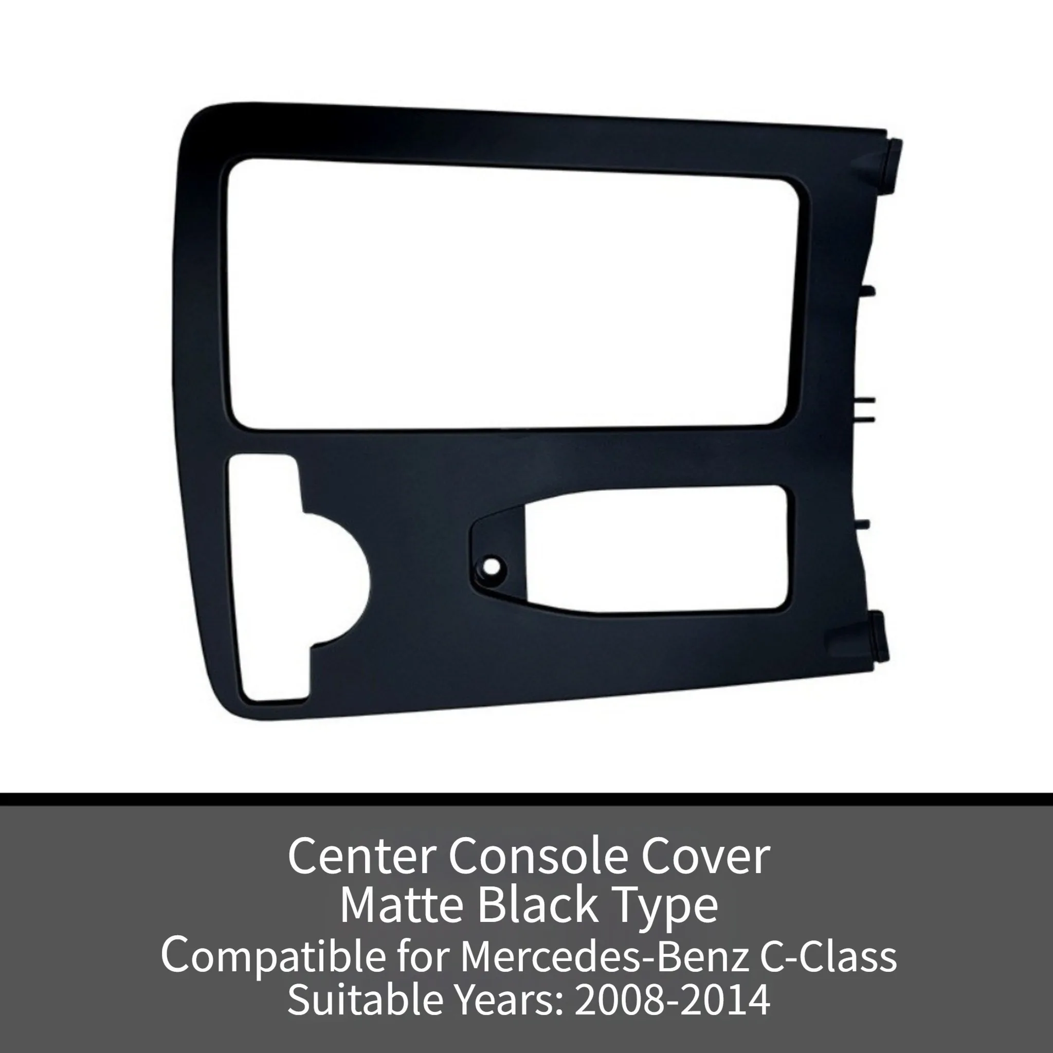 For Interior Restoration Matte Black Cup Holder Panel Cover Premium-grade Plastic Wear-resistant Material Matte Black Finish