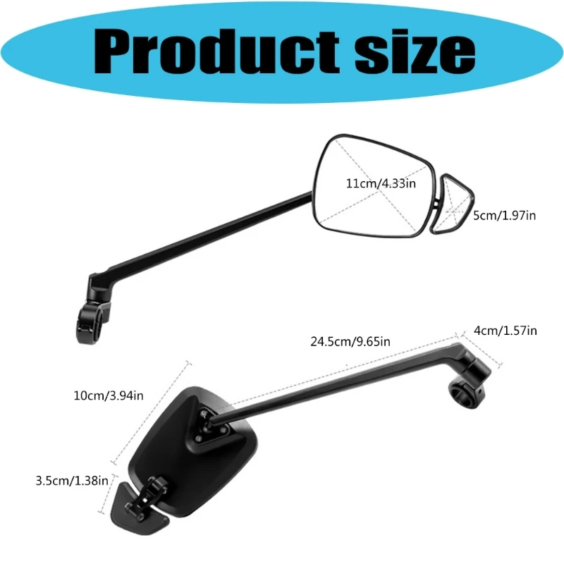 Firm Hold Bike Handle Mirror Fast arrange No equipment required For Installation