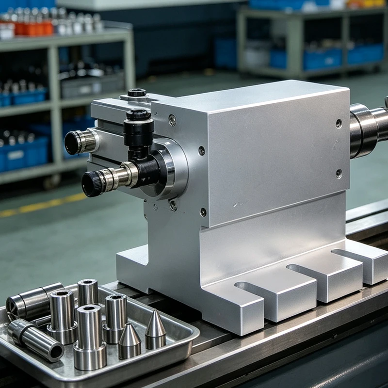 65mm Center Height Waterproof ER11 Mobile Tailstock Large Pointed Convex Head Designed for Engraving Machine 4th Rotary A Axis