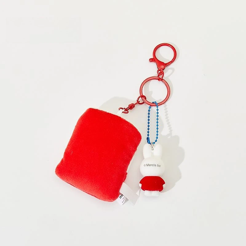 미피 플러시 참 크리에이티브 트렌드 키체인 부드러운 플러시 장난감 귀여운 백팩 장식품 휴일 선물 소년 소녀용