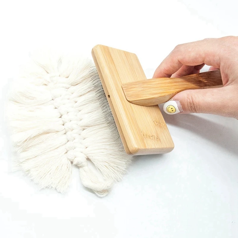 Hot 2X Rug Tassel Brush Macrame Carpet Tapestry Weaving Rope Weaving Comb Pet Dematting Open Knot Carding Comb Tools B