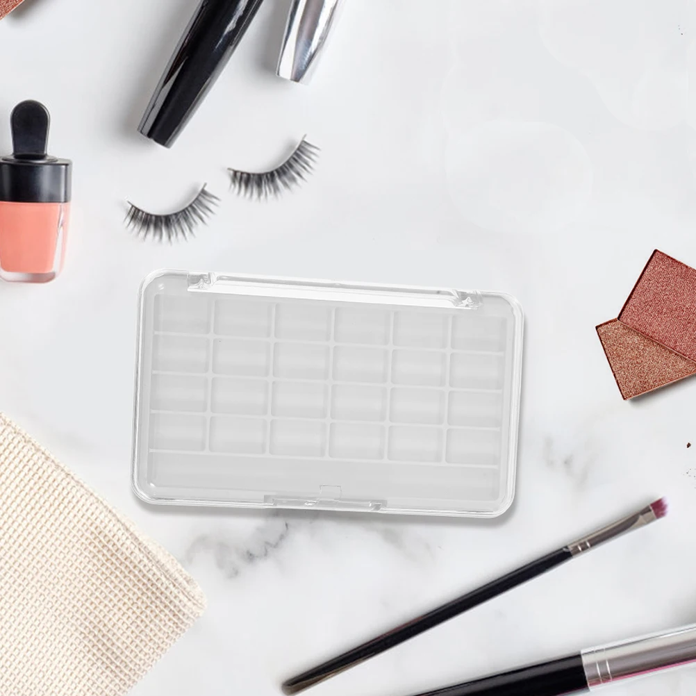 2Pcs Eye Shadow Organizer Box Transparent Empty Makeup Palette DIY Lipstick Holder Portable Compact Refillable Storage Case