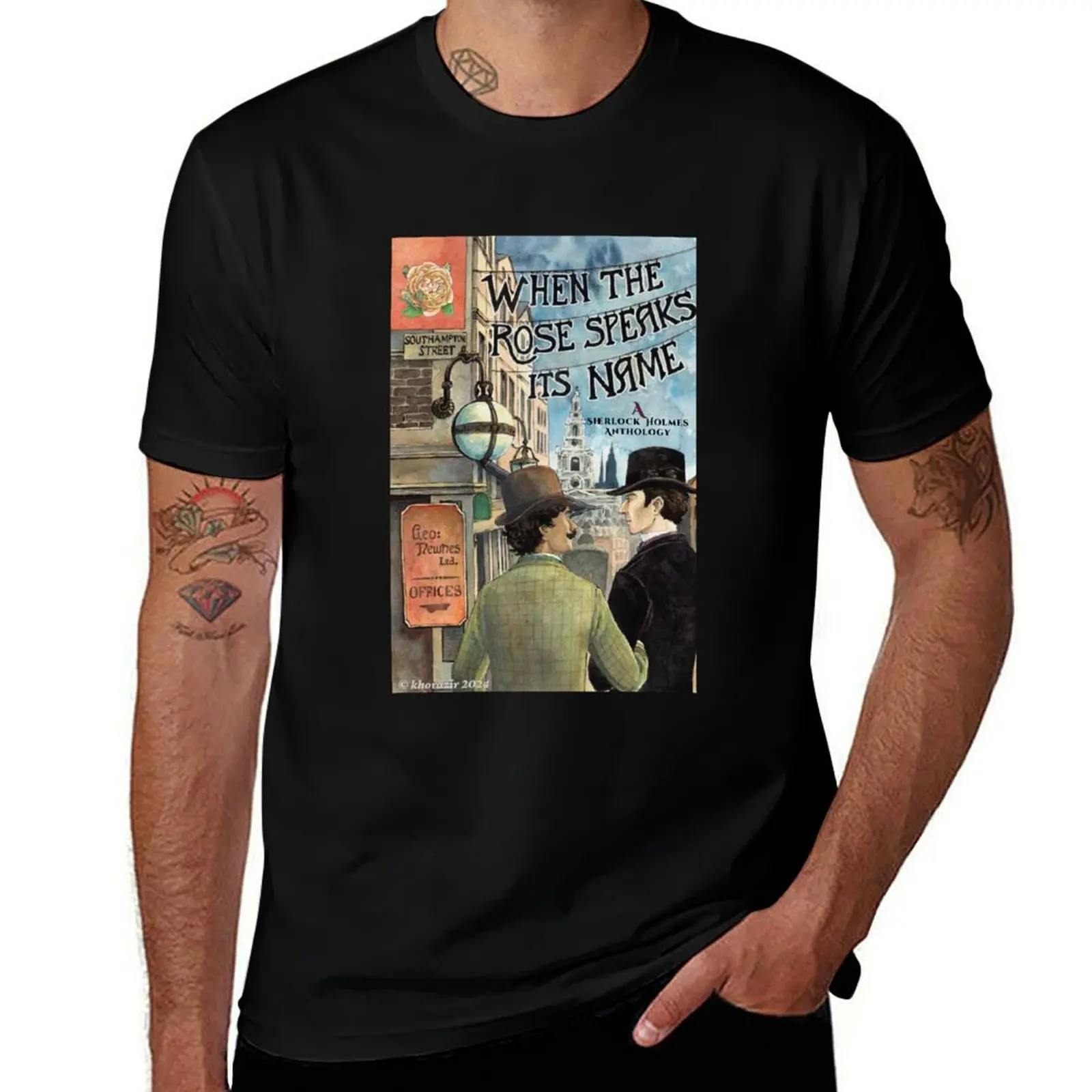When the Rose Speaks Its Name - Front Cover T-Shirt Basic Solid Tee for Daily Use T-Shirt