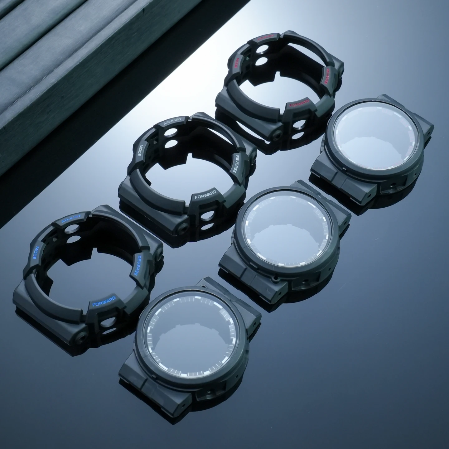 GAW 100 watch Accessories For Casio G-shock GAW-100 series Replacement Resin case and inner shell | Transparency glass | buttons view 2