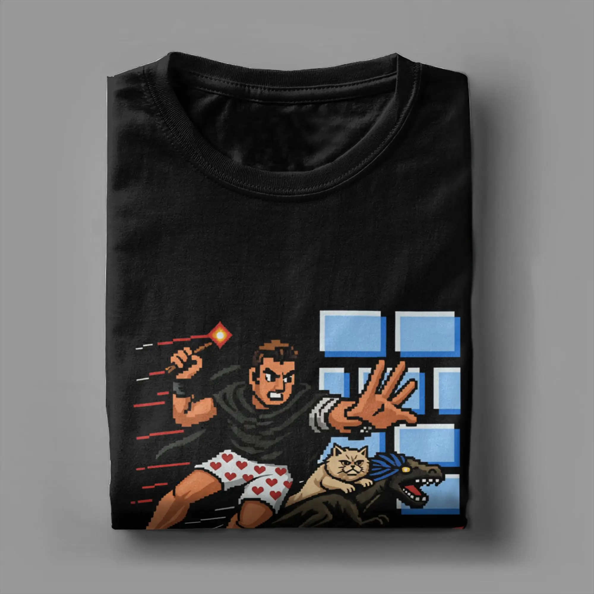 Herren T-Shirts Vintage Dungeon Crawler Carl Carl's Doo  Freizeit-T-Shirts aus Baumwolle, kurzärmelig, T-Shirts mit O-Ausschnitt, Kleidung in den Größen 4XL und 5XL – Detail 4
