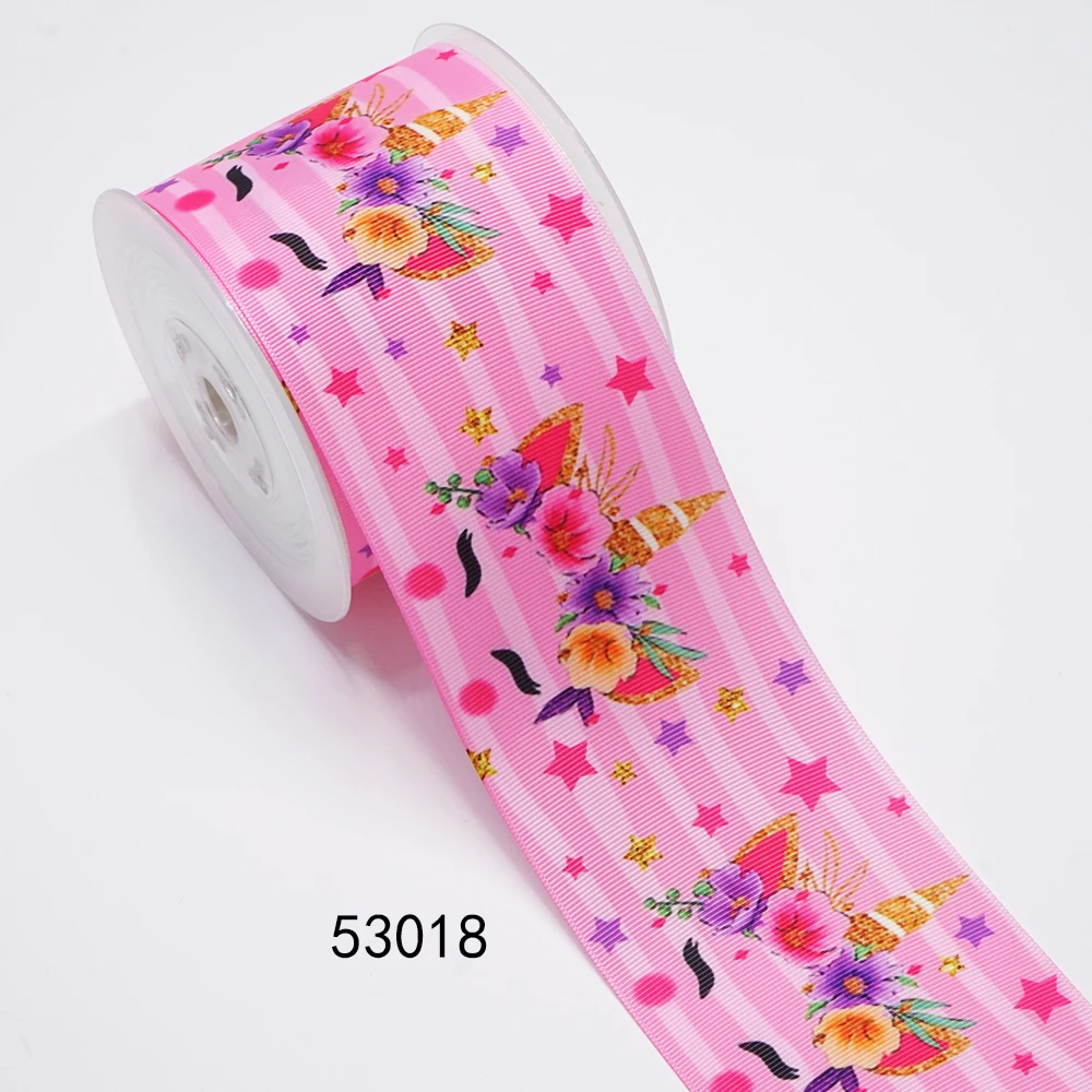 DIY Cartoon Unicorn Printed Grosgrain Ribbon For Craft Supplies Sewing Accessories 5 Yards, Planar Resins Mold 10 Pieces. 50611
