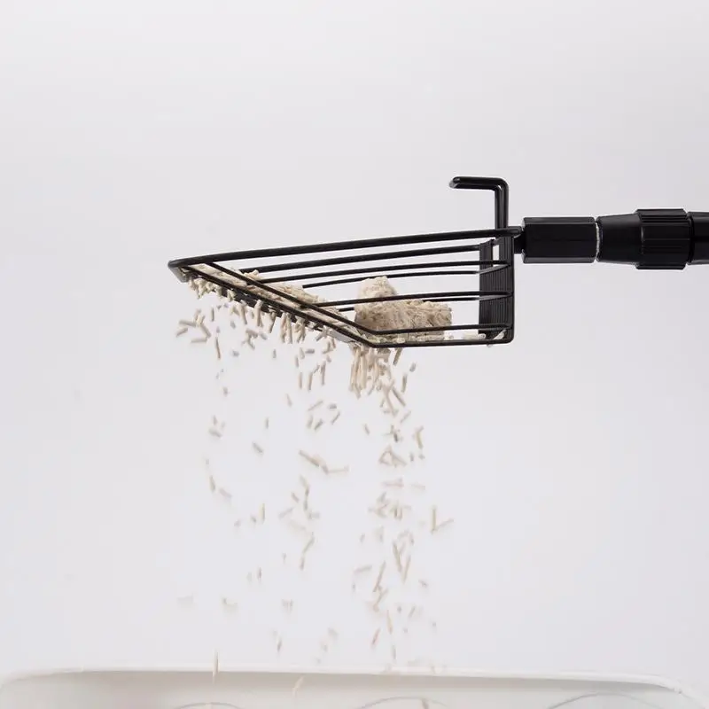 Rastrillo para gallinero, pala retráctil para arena de gato, pala para excrementos, herramientas de limpieza para separación de excrementos y desechos para jardín