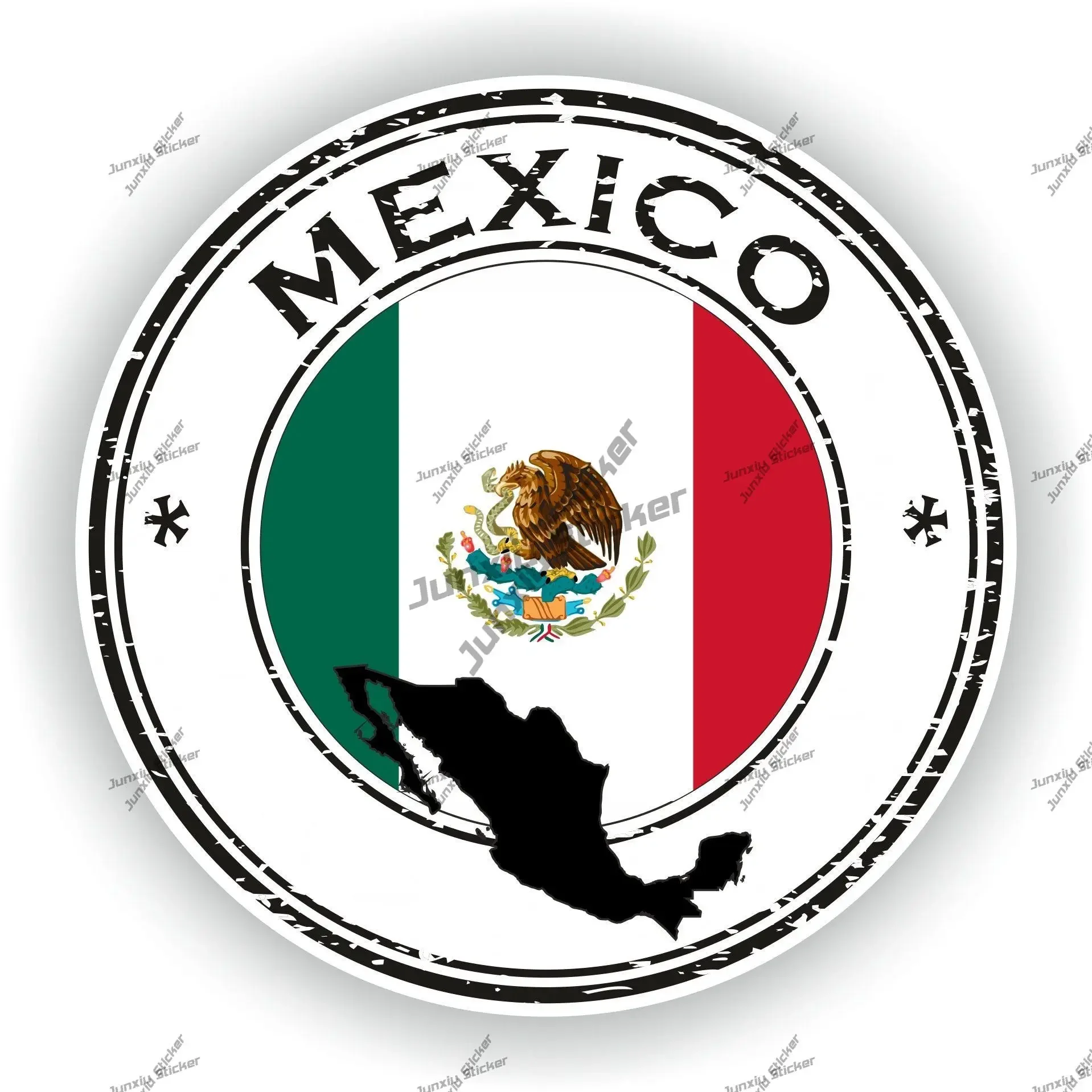 

Mexico Seal Sticker outline of France Round Flag Decal for Car SUV Laptop Book Fridge Motorcycle Helmet ToolBox Boat Decals