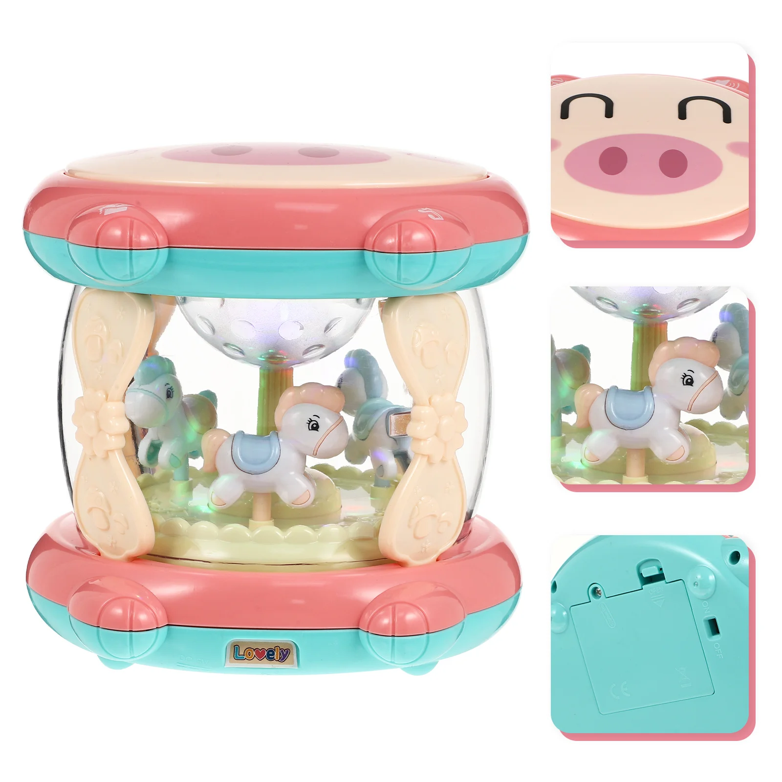 Machine à histoires à tambour Musical pour bébé, Rechargeable, Design de dessin animé, jeu d'apprentissage interactif éducatif précoce pour enfants