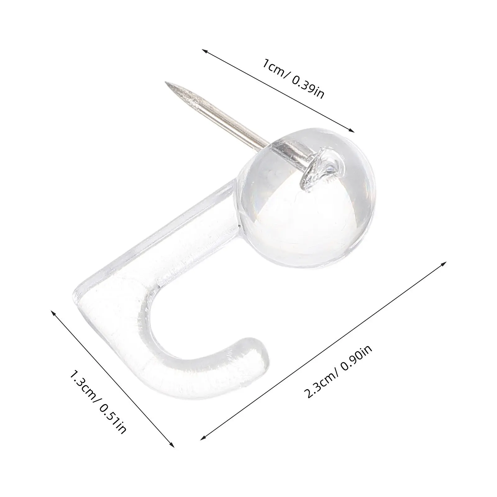 20Pcs Clear Plastic Push Pin Hooks Thumb Tacks for Poster Boards Cork Board Wall Hanging Photo Display Poster Board Push Pins