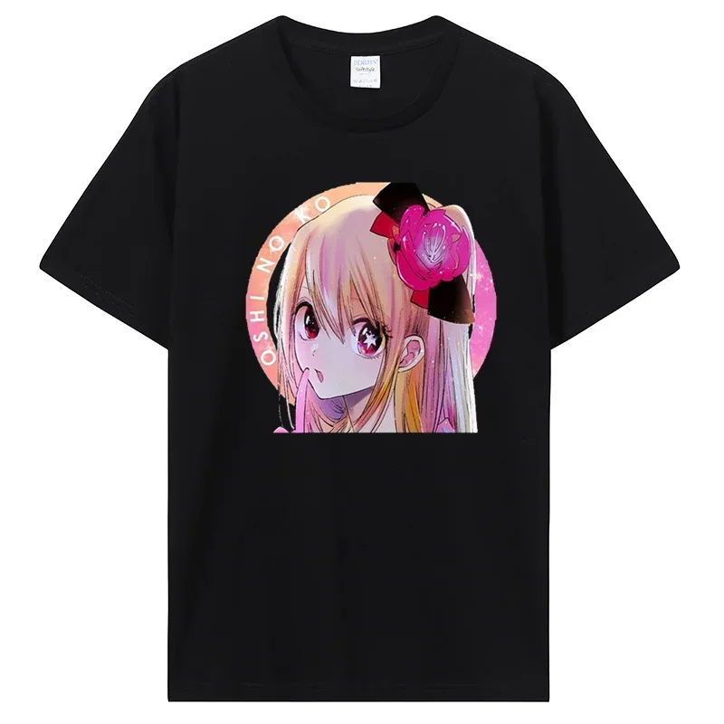 Oshi No Ko Anime Women T-shirt Cute Ai Ruby and Aqua T Shirt Short Sleeve Tee Kawaii Casual Clothing Harajuku Streetwear Top y2k