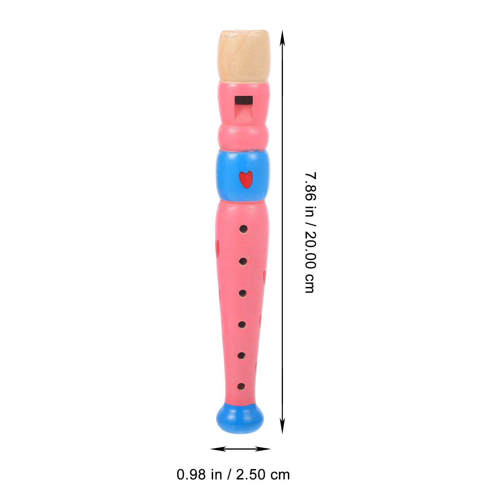 2 قطعة الناي الخشبي للأطفال الآلات الموسيقية الأطفال ضربة لعبة هدية لعيد الميلاد عيد ميلاد خفيفة الوزن الملونة الناي التدريب