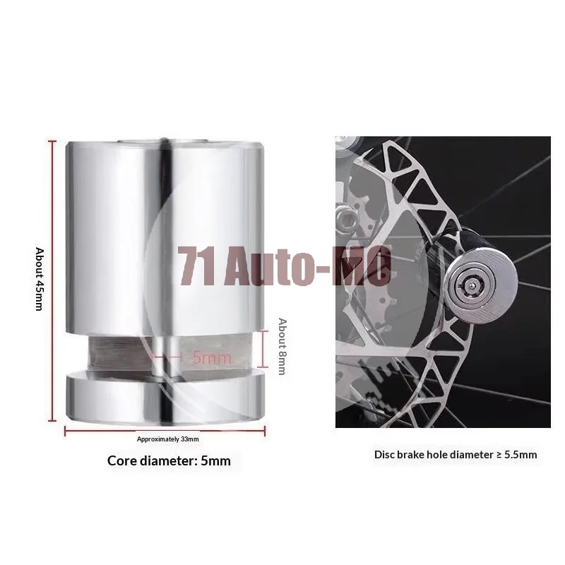 Durable Bicycle Disc Brake Lock Anti Cut Heavy Duty Security Lock with 2 Keys for Motorcycle Scooter Mountain Bike All Weather
