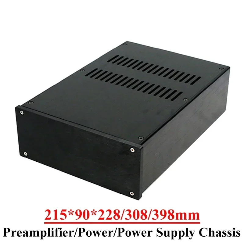 

215*90*228/308/398mm All Aluminum Power Amplifier Enclosure Case Preamplifier Chassis Diy Audio Accessories