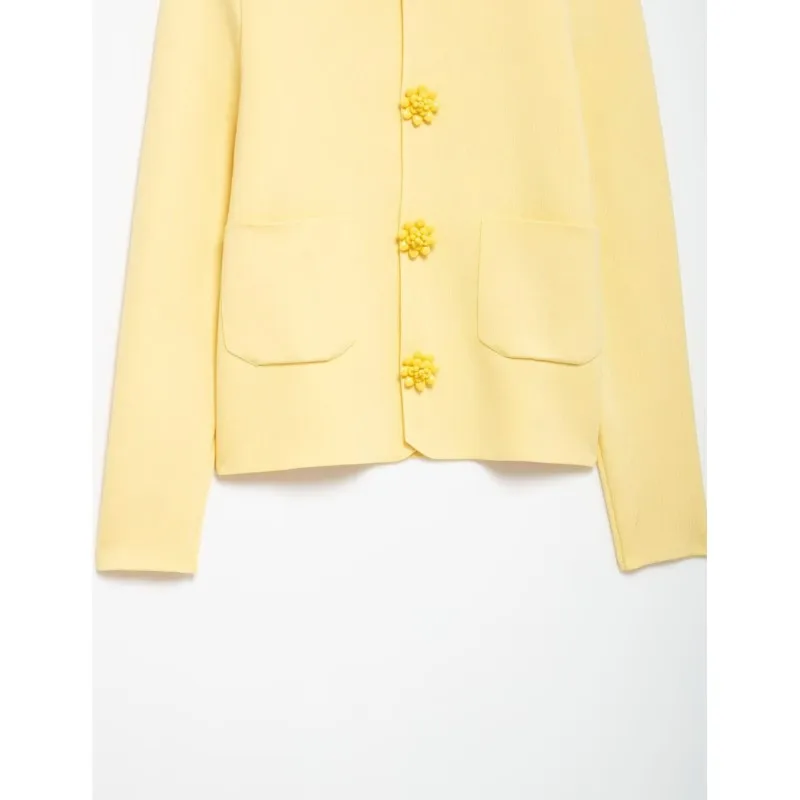 Frauen Blume Dekoration Taste Strickjacke Kleidung Frühling Casual Elastische Stricken Mantel Gestrickte Flusen Strickjacke Weiblichen Mantel