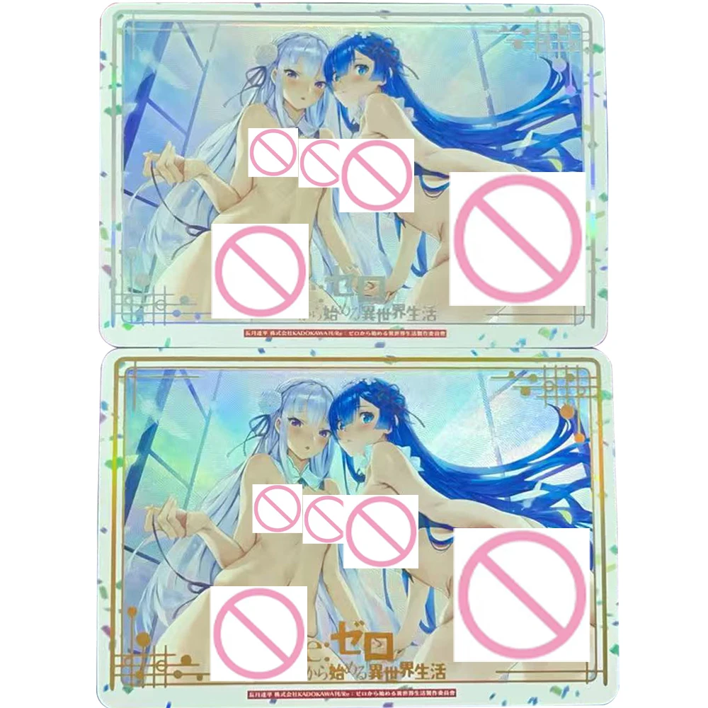 

Anime Sexy Nude Collection Card Rem Naked Card Refractive Hot Stamping Silver Stamping Otaku Gifts