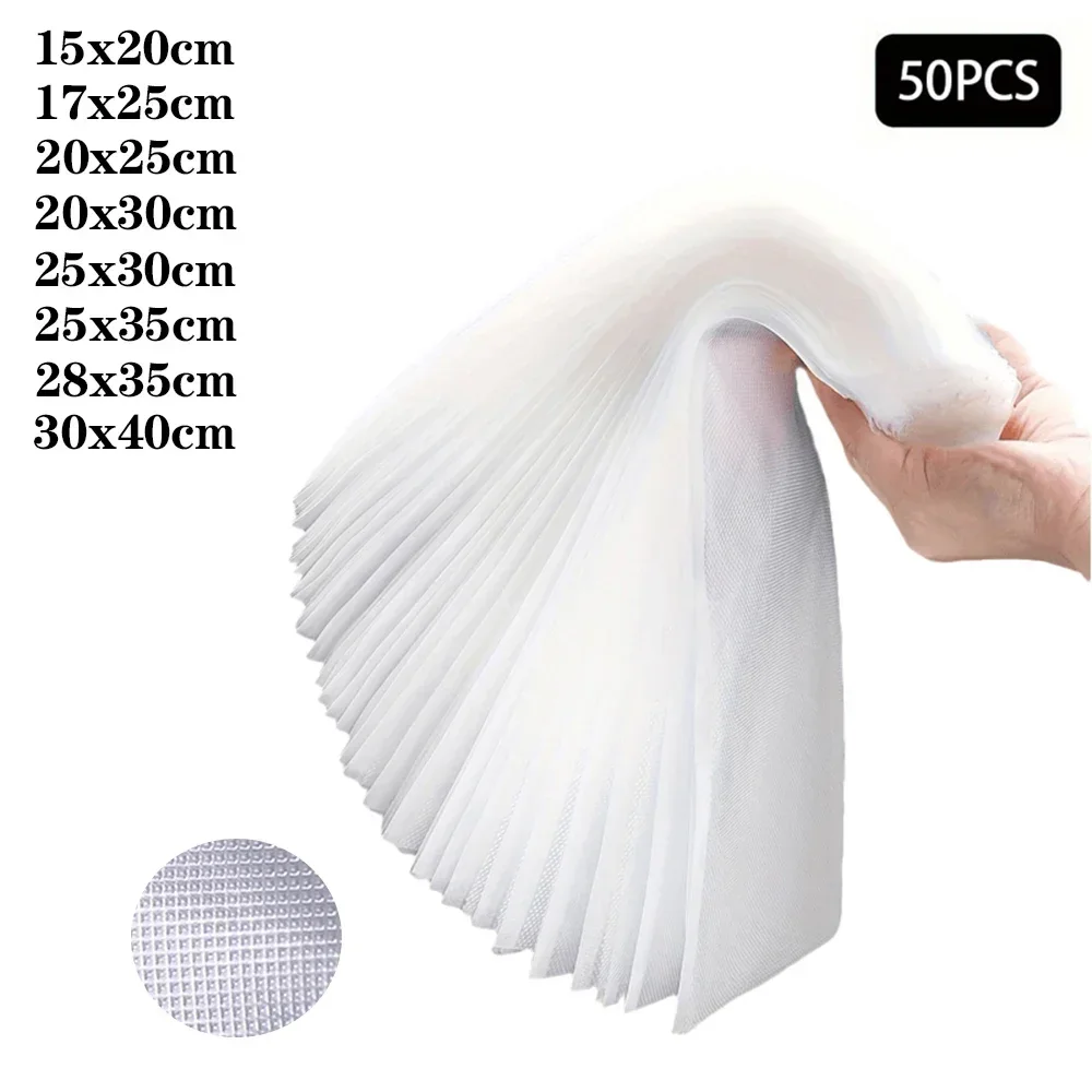 50 كيسًا ممتازًا لسدادة المكنسة الكهربائية، نضارة الطعام وتخزينها، قابل لإعادة الاستخدام، أكياس تخزين مانعة للتسرب خالية من مادة BPA، منظم المطبخ #1