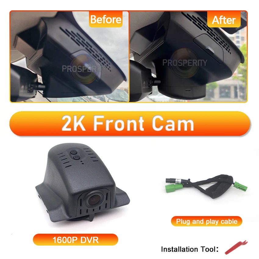 Nieuw! Plug En Play Dash Cam Wifi Auto DVR Dual lens Voor Lynk & Co 05 2022-2025, dashcam Voor Lynk & Co 01 2018-2025 Met APP Controle