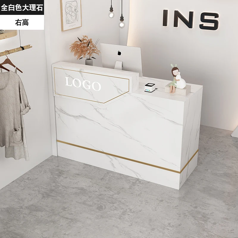 Receptionist White Cashier Counter Modern Office Shop Small Restaurant Front Desk Furniture Register Kassentisch Cash Register