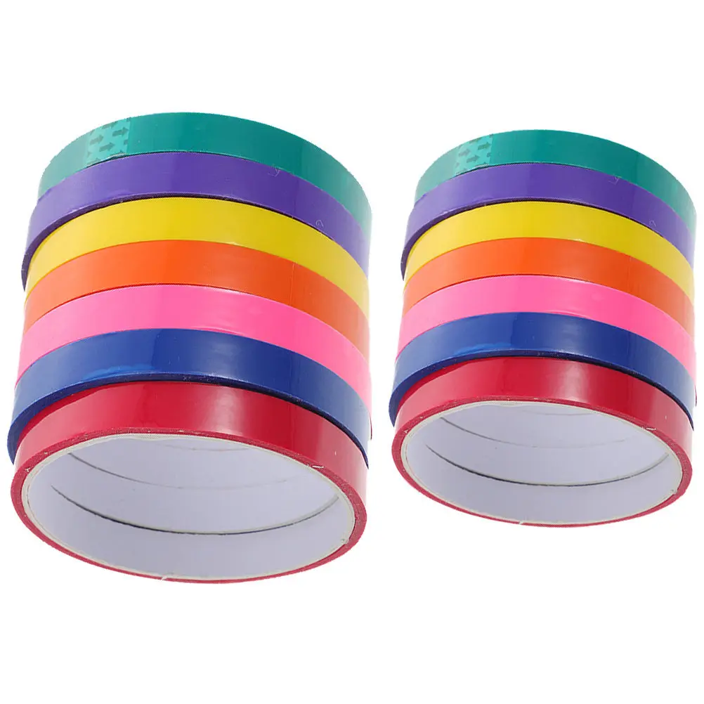 

14 рулонов липкой ленты-шариков: разноцветные клейкие декомпрессионные ленты для снятия стресса, сенсорных игр, творчества и развлечений