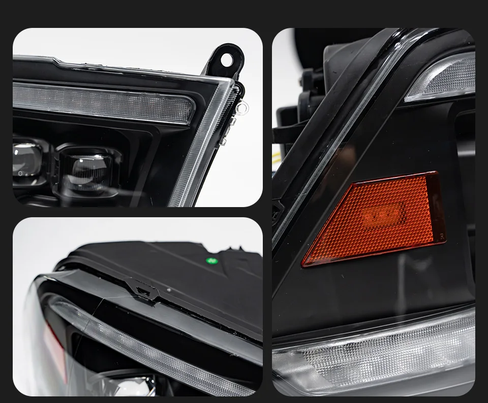 Auto Parts For Dodge RAM Headlights 2009-2018 1500 2500 3500 latest Styling LED DRL Three Projector Car Accesorios Modified