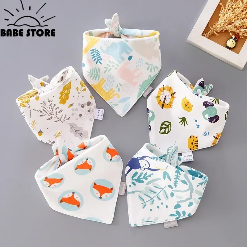 Baby Bibs  Cotton Bibs Triangle Burp Cloths Cartoon Bib Cartoon Saliva Towel Baby Feeding-Bibs Soft Absorbent Boys Girl Bib