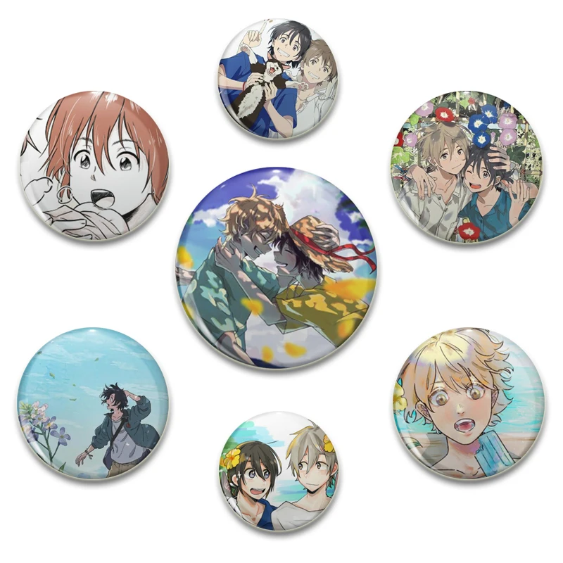 Umibe No Etranger Seaside Stranger Mio Shun Soft Brooch Badge Snap-in Button Pins Brooches for Clothes Jewelry Accessories Gifts