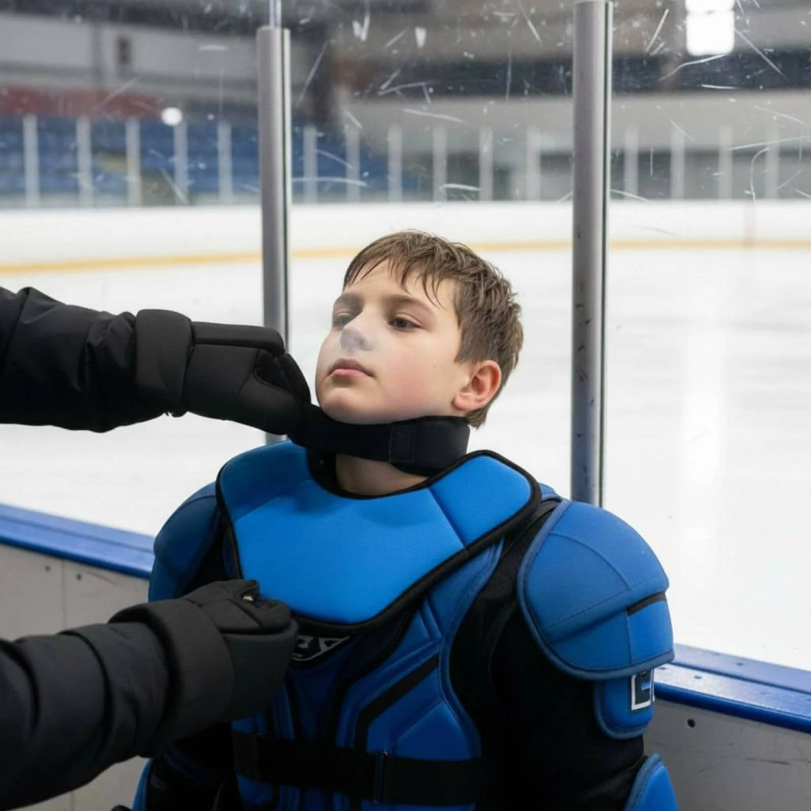 Ice Hockey Neck Guard Padded Ice Hockey Neck Protector Safeguarding Gear Flexible Lightweight