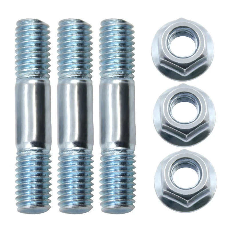 3 Pairs Chain Saw Double Head Screw Nut 52/58 Guide Plate Screw Nut High Hardness Corrosion Resistance Logging Saw Parts