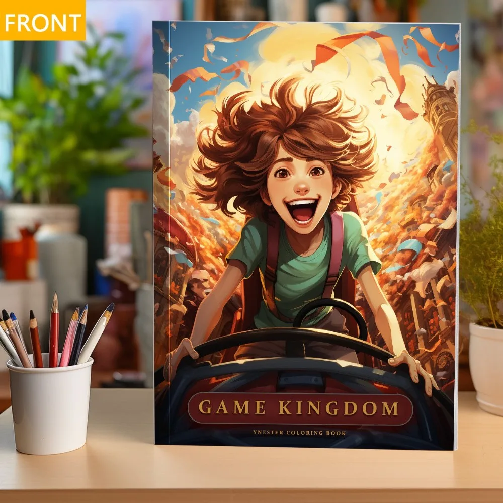 

Playground Themed Anime Coloring and Tracing Book A4 DIY Marker Hand-Painted Book for Relaxing Creative Activity