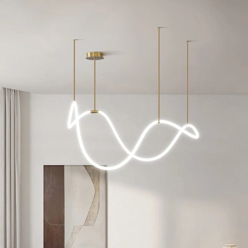 New Soft Silicon Modern Chandelier Lights chandelier in the bedroom Kitchen LED Pendant  lamps Gold Plated  indoor lighting