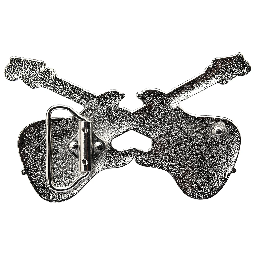 Zinc Alloy Double Guitar Belt Buckle Width 4cm