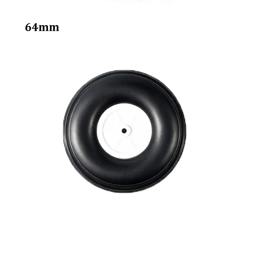 Black Kids Plane Toy Parts Rubber 0.75" - 5" Inch Tail Fxed Wing Aircraft Wheels Hub Toys Plane Accessory