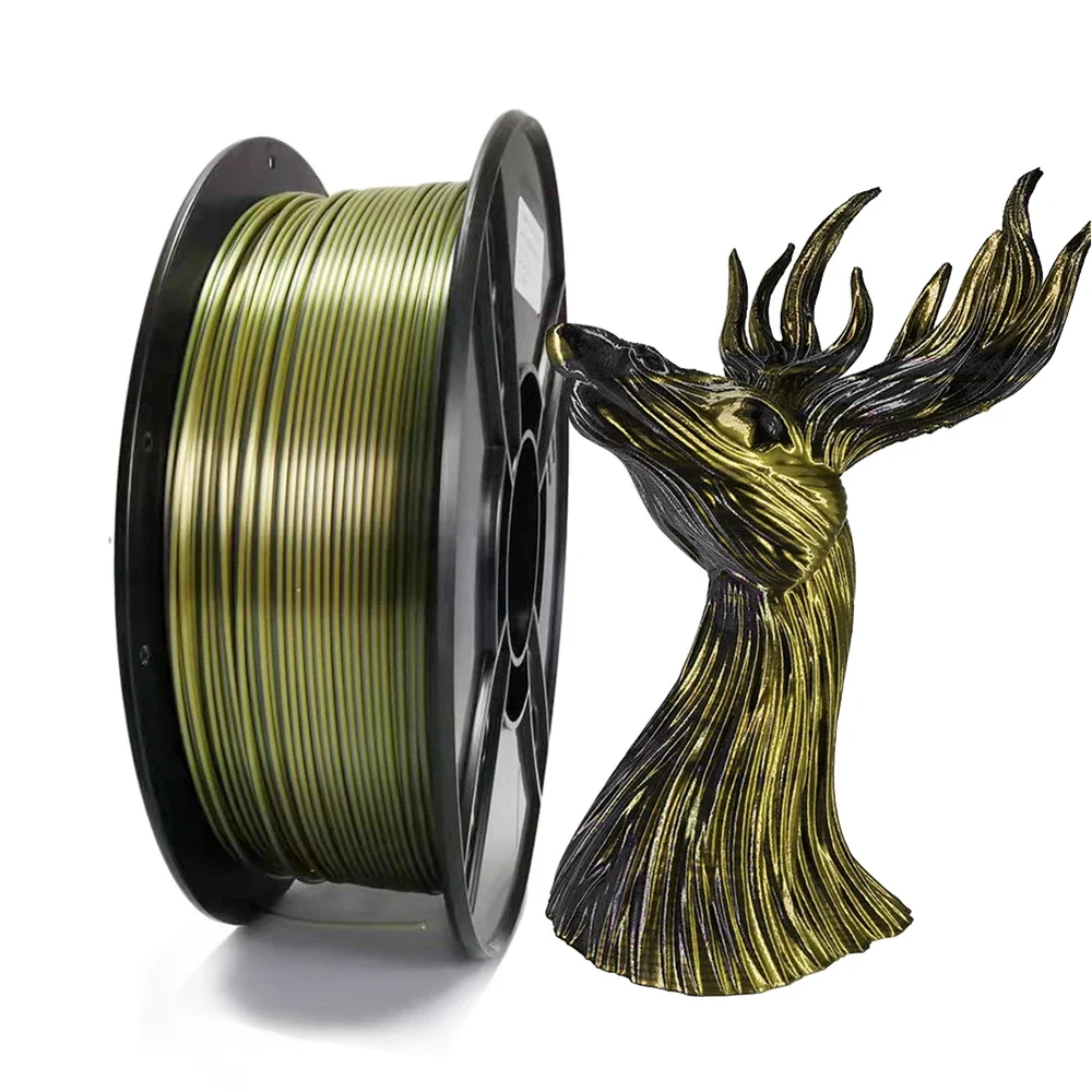 1.75mm 250g Dual Color PLA Filament 3D Printer Two-tone 3D Printing Material Magic Two Colors Sublimation Duotone Silk Filaments