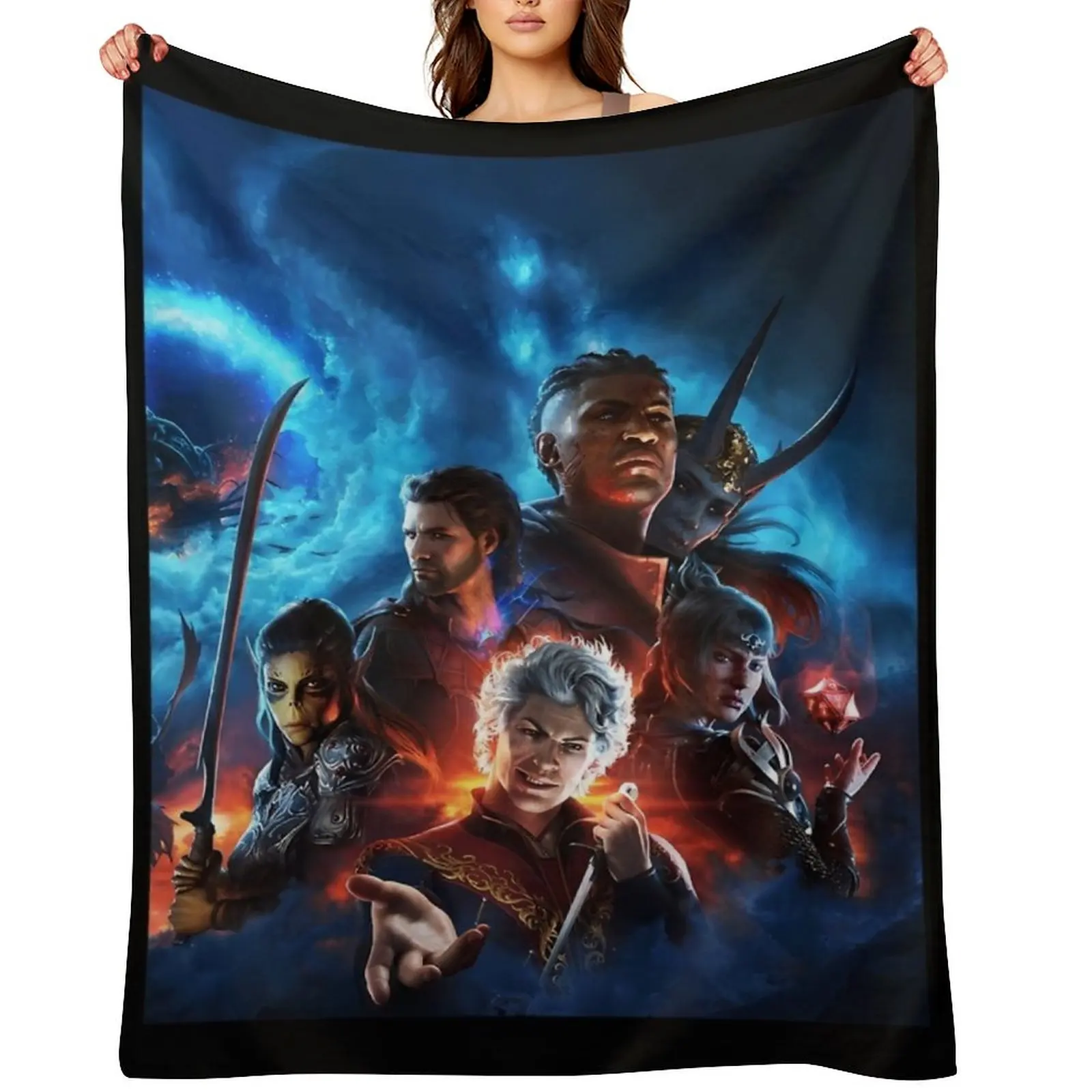

Balders Gate 3 Characters Throw Blanket decorative warm for winter Picnic Vintage Blankets