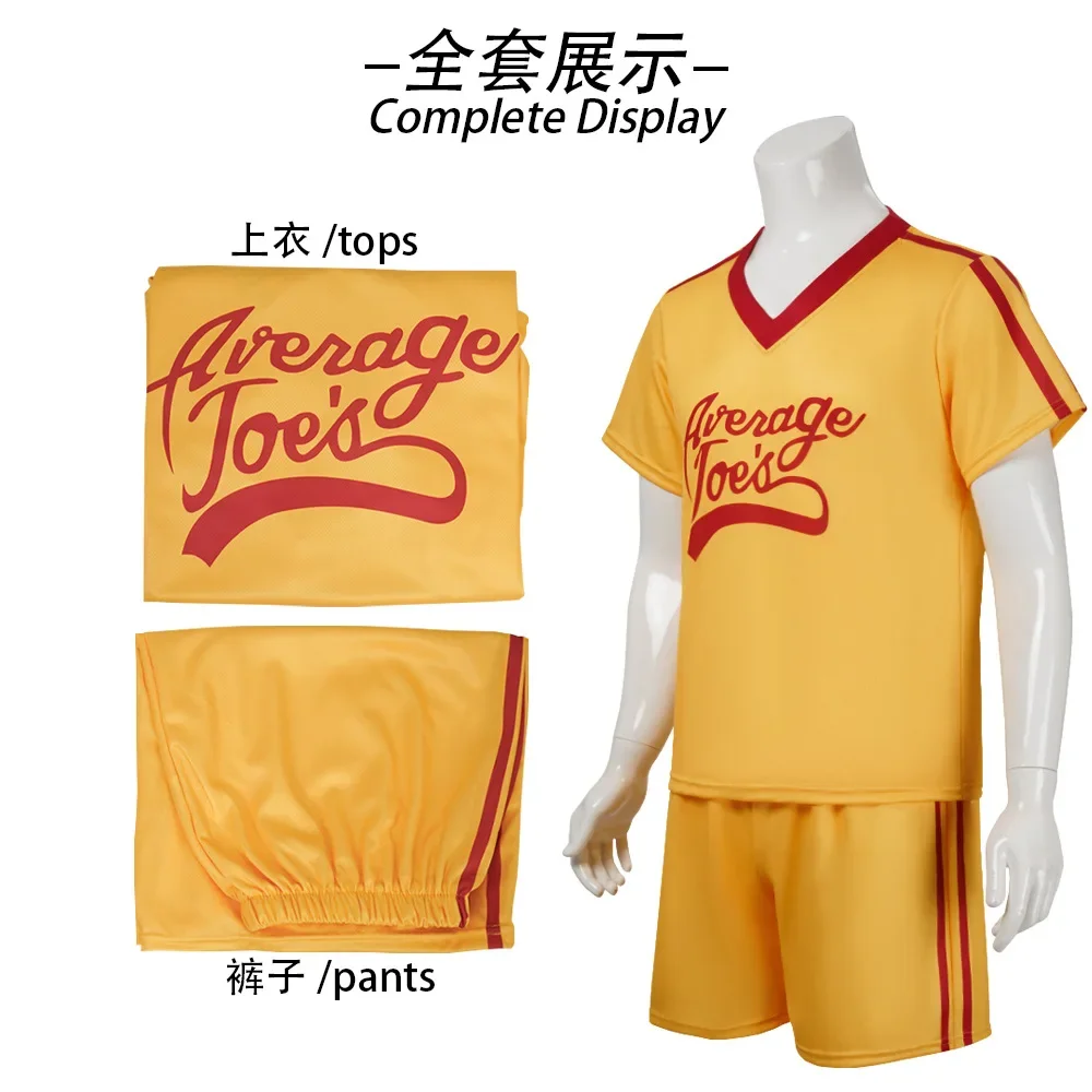 Сумасшедший Dodgeball Average Joe's взрослый желтый трикотажный костюм, комплект True Underdog Story, футбольный костюм для косплея, спортивная одежда
