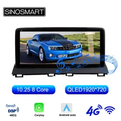 SINOSMART 10.25'' Android Navigation Dash Radio for Mazda 3 (Mazda3) Axela 2014–2018 BM BN Screen with CarPlay Auto Support Bose