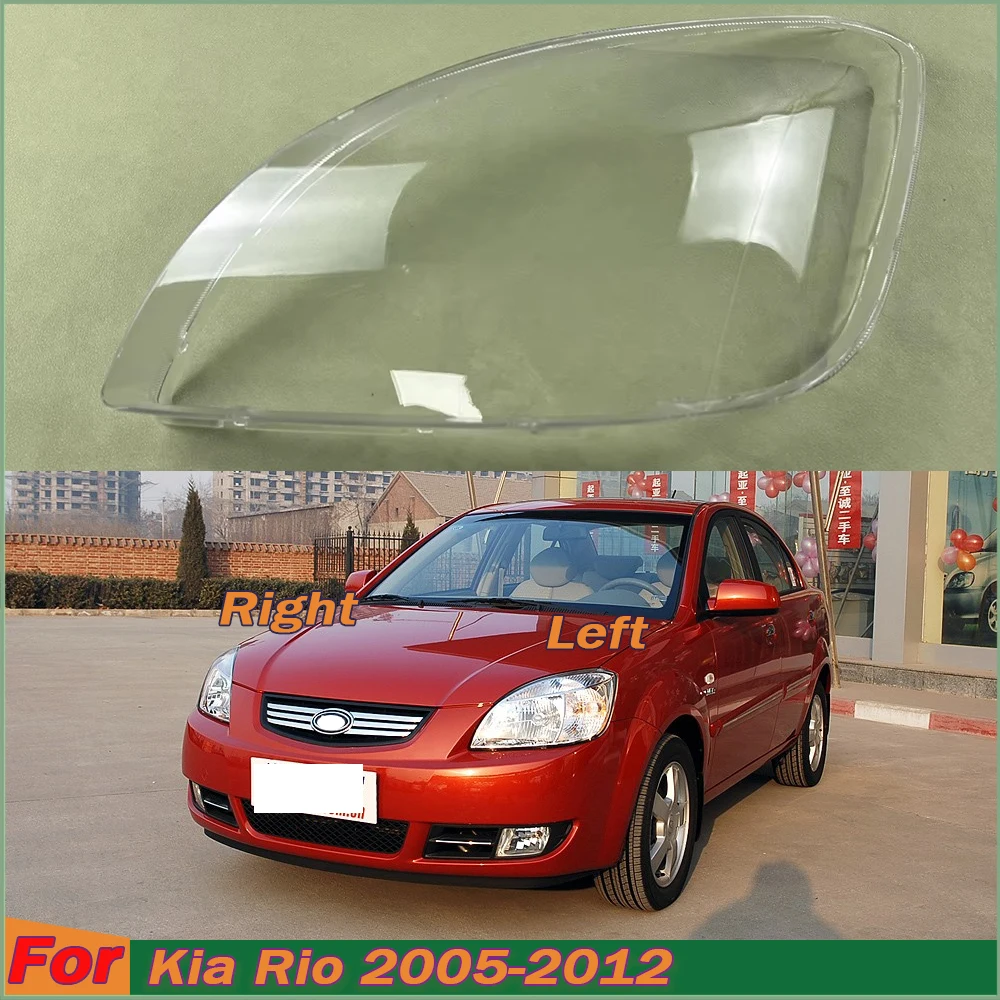 

Headlamp Cover Shade Headlight For Kia Rio 2005-2012 Transparent Lens Lamp Shell Masks Plexiglass Replace Original Lampshade