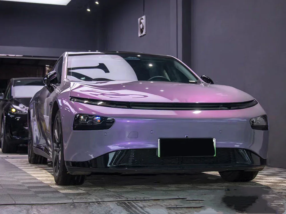 マジックキャンディフリップグレーパープル装飾フィルム1.52*18Mカーラップビニール光沢マットラップビニールエアリリース付きビニールカーラップF