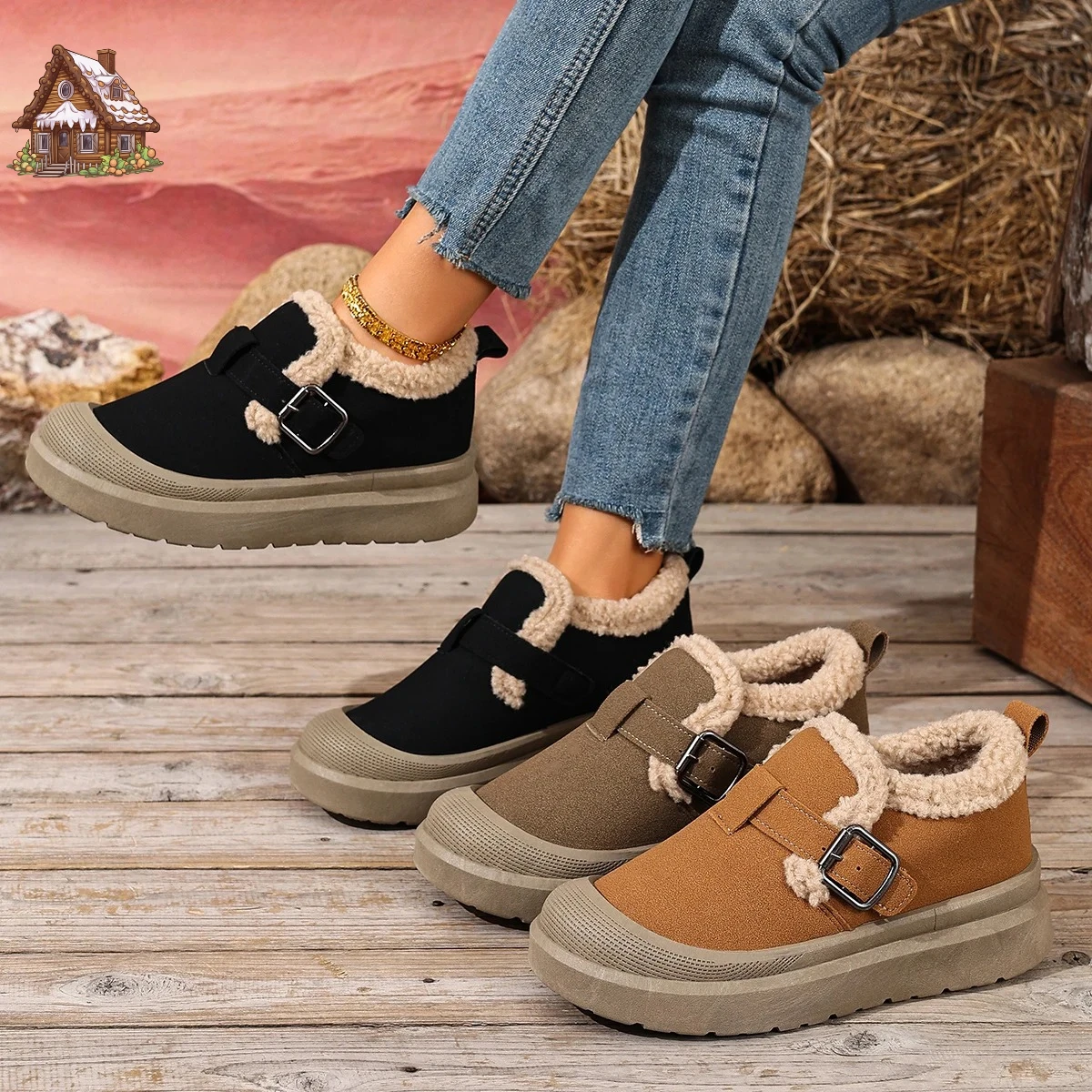 2025 invierno nuevos zapatos casuales de algodón para mujer parte inferior gruesa antideslizante duradero cálido polar envío gratis zapatos de mujer