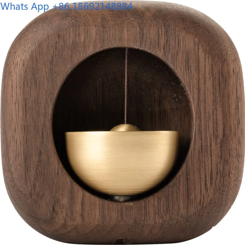 Black Walnut Solid Wood Wind Chime Cute Wind Chime Magnetic Wooden Doorbell Walnut Magnetic Wind Chime Doorbell