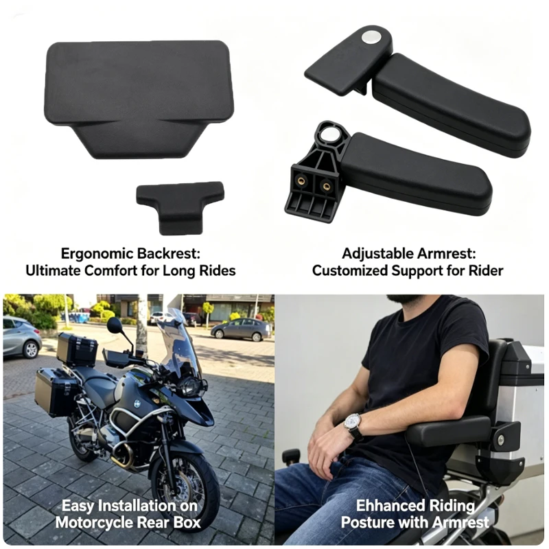 Motorcycle Rear Backrest Back Topcase Armrest Fits For BMW R1200GS F800GS ADV S1000XR R1200 GS LC R1250GS Accessories