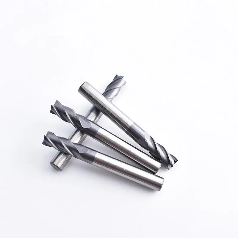 60 องศาทังสเตนคาร์ไบด์ end Mill 4 ขลุ่ย Square end Mills สําหรับสแตนเลส HRC60 1 มม.1.5 มม.2 มม.