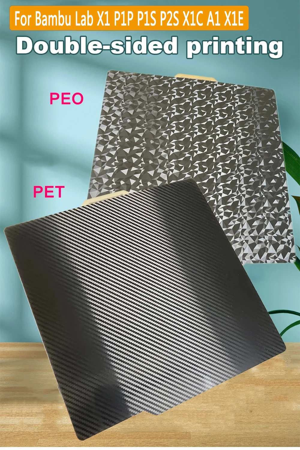 Für P1P P1S P2S A1 X1C X1 Glatte PEI-Platte für Bambu Lab Bauplatte Doppelseitige Heizplatte für Bambu Lab A1 Bambulab P1P – Detail 1