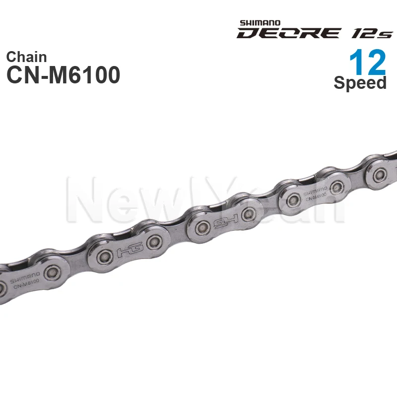 Original SHIMANO DEORE M6100- 12-Speed Bicycle Chains CN-M6100 - MTB Chain 116/124L with Quick Link