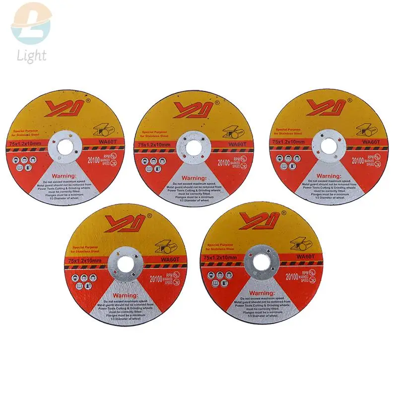 

5pcs 75mm Mini Cutting Disc Circular Resin Saw Blade Grinding Wheel Cutting Disc For Steel Stone Cutting Angle Grinding Tools