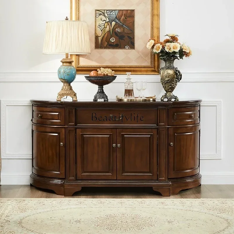 

4 American solid wood porch cabinet, entrance aisle, entrance table against the wall, side cabinet